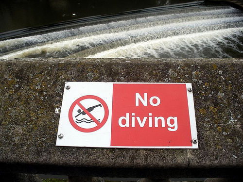 no diving photo