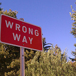 wrong way photo