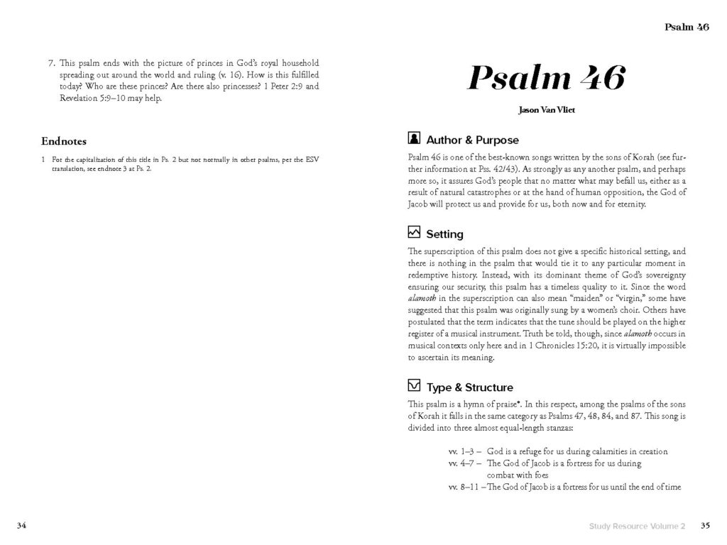 Christ's Psalms, Our Psalms - Study Resource Psalm 46 